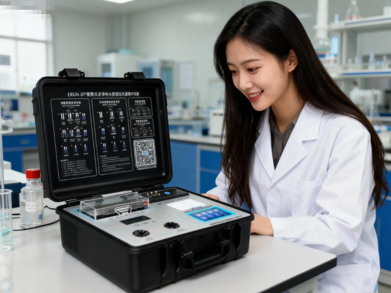 便攜式多參數水質檢測儀使用現場